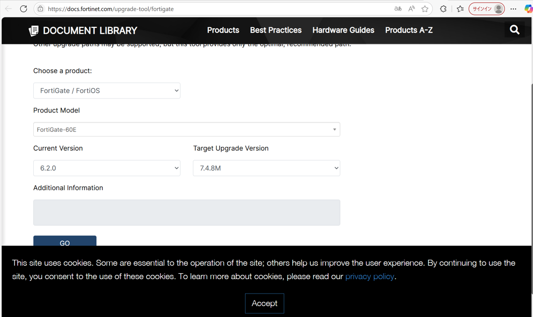 Fortinet Upgrade Path Tool Table | vaio-blog